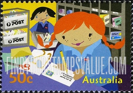 FindYourStampsValue: Postie Kate: Writing address on letter