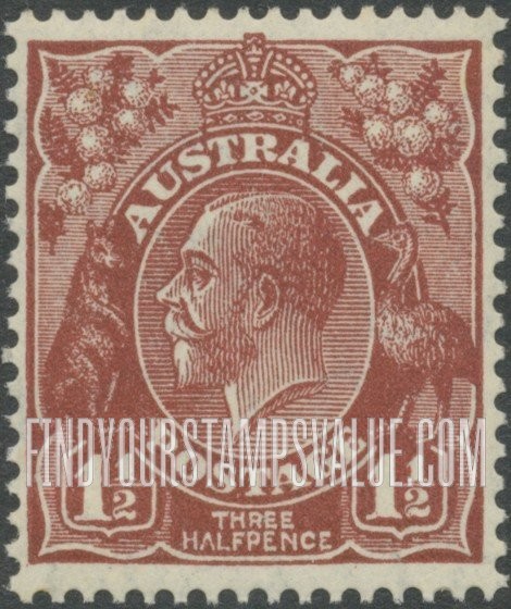 FindYourStampsValue: King George V: Types of 1913-1923 Issues