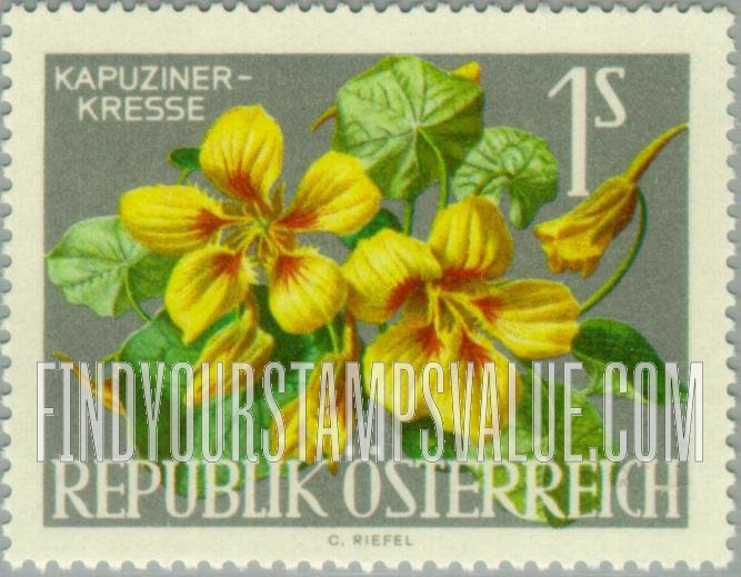 FindYourStampsValue: Flowers: Nasturtium