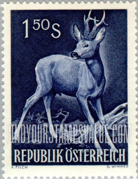 FindYourStampsValue: Animals: Roe buck