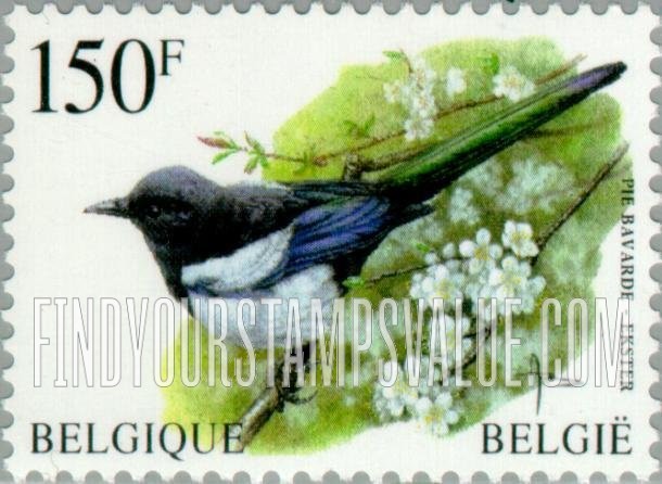 FindYourStampsValue: Bird: Pie bavarde