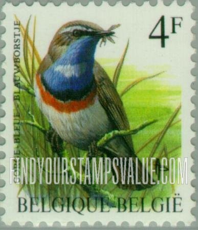 FindYourStampsValue: Birds: Gorge bleue