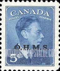 FindYourStampsValue: Official Stamps - King George VI overprinted in black