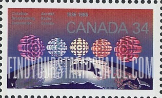 Canadian Broadcasting Corporation, 50th Anniversary: Emblem, Map