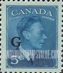 FindYourStampsValue: Official Stamps - King George VI overprinted in black