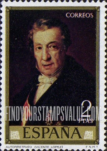 FindYourStampsValue: Vicente López, Self-portrait