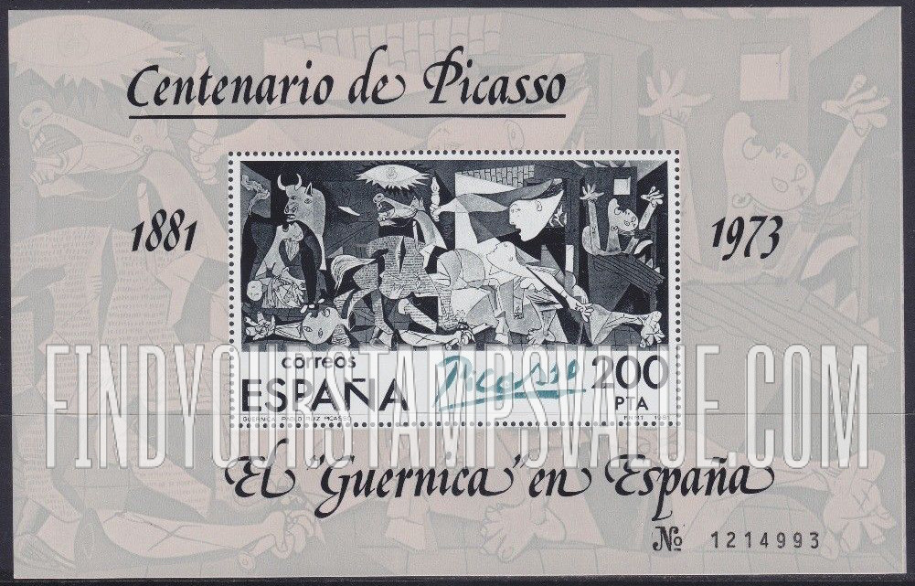 Souvenir Sheet: Guernica, by Pablo Picasso (1881-1973)