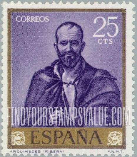 FindYourStampsValue: Ribera Paintings: Archimedes