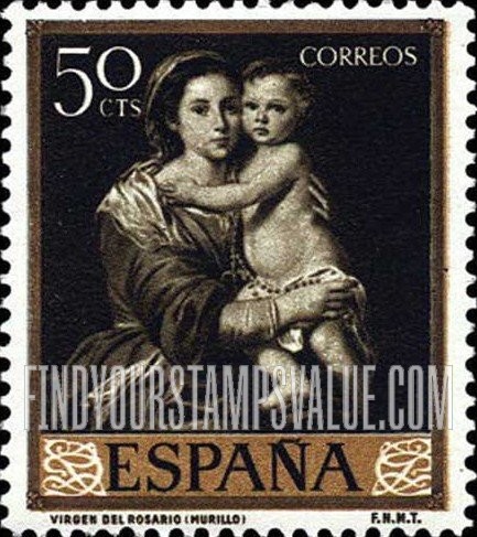 FindYourStampsValue: Murillo Paintings: Virgin of the Rosary