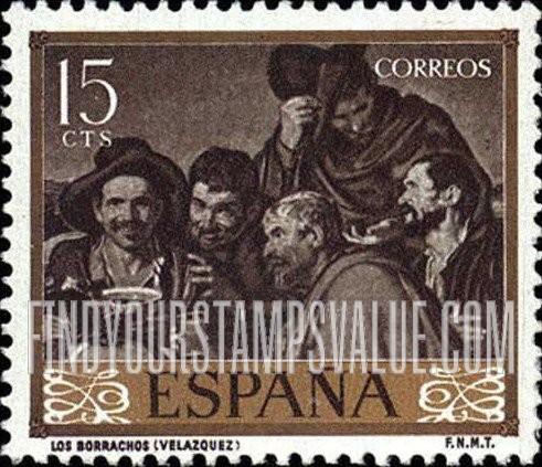 FindYourStampsValue: Velazquez Paintings:  The Drinkers