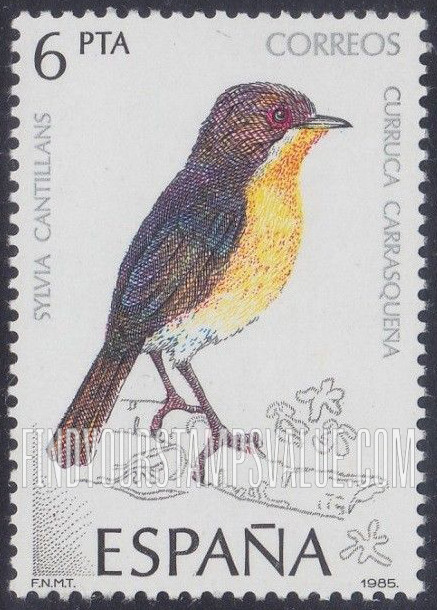 FindYourStampsValue: Birds: Sylvia cantillans