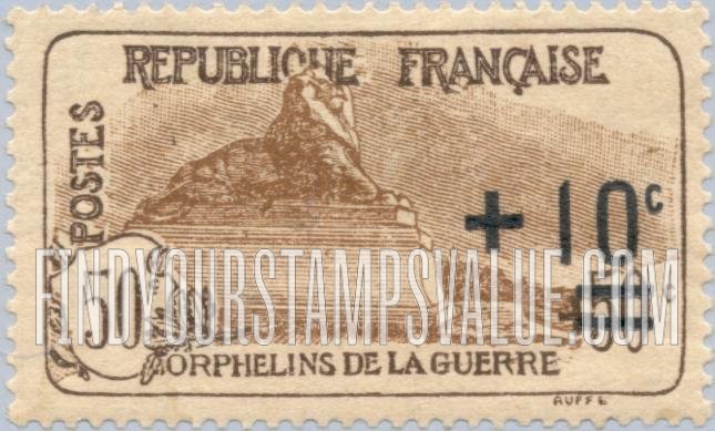 FindYourStampsValue: SEMI-POSTAL - Lion of Belfort: Semi-Postal Stamps of 1917-19 Surcharged