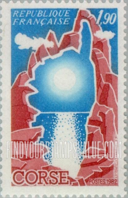 FindYourStampsValue: Tourist Issue: Corsica