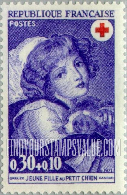 FindYourStampsValue: SEMI-POSTAL - Girl with Dog, by Greuze