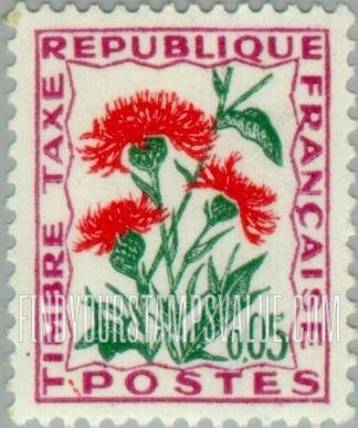 FindYourStampsValue: POSTAGE DUE - Flowers: Centaury