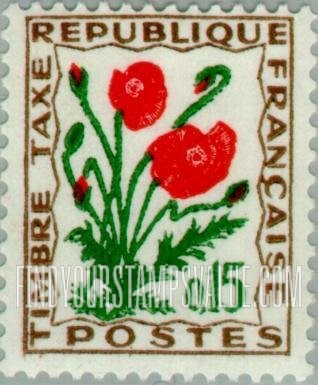 FindYourStampsValue: POSTAGE DUE - Flowers: Corn poppy