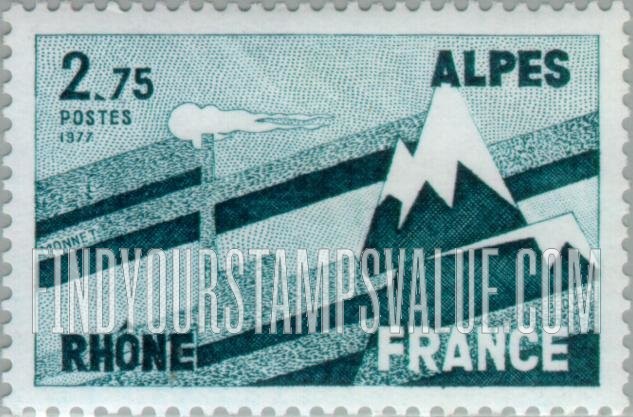 FindYourStampsValue: Regions of France: Rhône-Alps