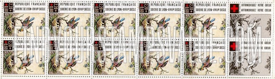 SEMI-POSTAL - Bird From a Silk Tapestry, Lyon, 18th Centennial