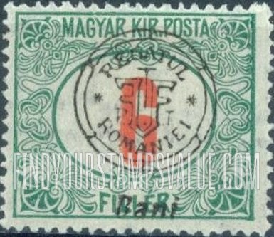 FindYourStampsValue: POSTAGE DUE STAMPS - Numeral Value: Hungarian Postage Due Stamps of 1915 Overprinted like Regular Issues