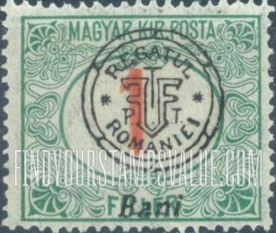 FindYourStampsValue: POSTAGE DUE STAMPS - Numeral Value: Hungarian Postage Due Stamps of 1915 Overprinted like Regular Issues
