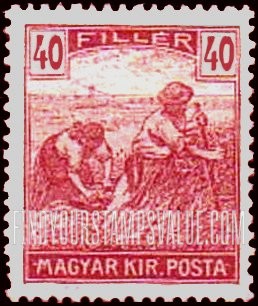 FindYourStampsValue: Harvesting Wheat: Types of 1916-18 Issue