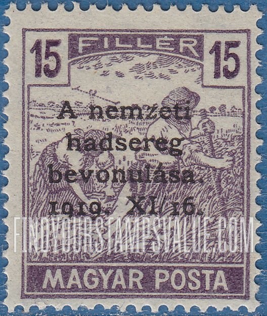 Harvesting Wheat: Stamps of 1919 Overprinted in Black