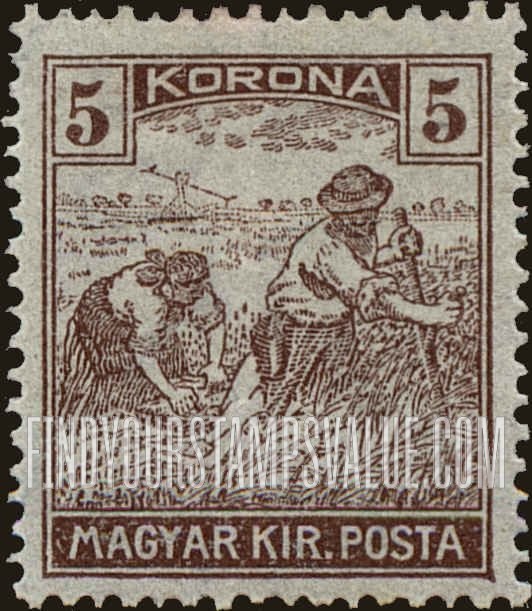 FindYourStampsValue: Harvesting Wheat: Types of 1916-18 Issue