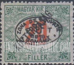 FindYourStampsValue: POSTAGE DUE STAMPS - Numeral Value: On Stamps of 1918-19, Overprinted “Koztarsasag”