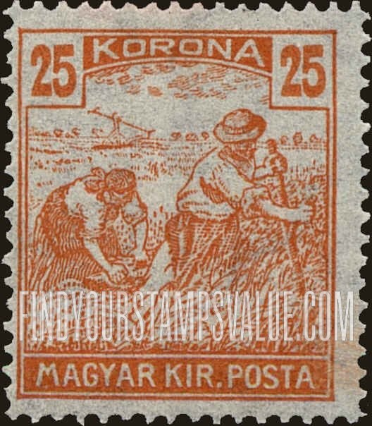 FindYourStampsValue: Harvesting Wheat: Types of 1916-18 Issue