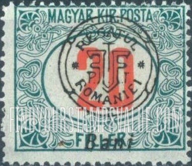 FindYourStampsValue: POSTAGE DUE STAMPS - Numeral Value: Hungarian Postage Due Stamps of 1915 Overprinted like Regular Issues