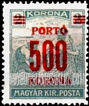 FindYourStampsValue: POSTAGE DUE STAMPS - Harvesting Wheat: Postage Issues Surcharged