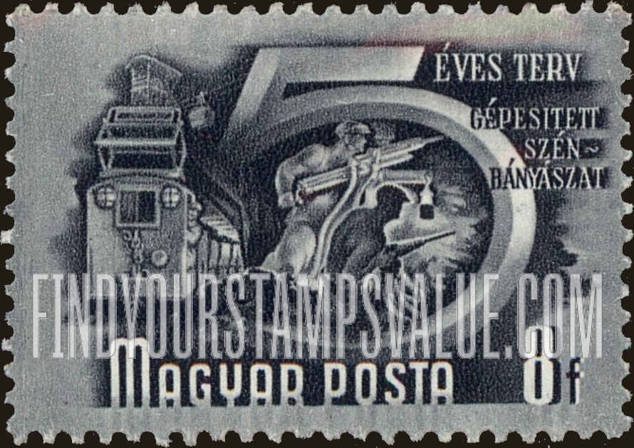 FindYourStampsValue: Coal Mining: 5-Year-Plan Type of 1950