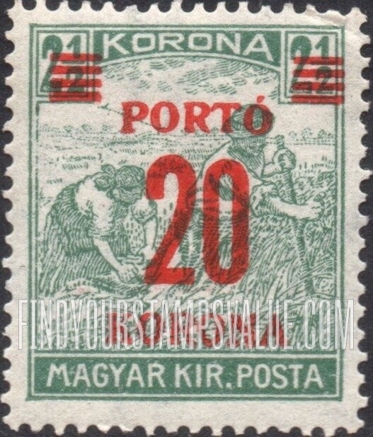 FindYourStampsValue: POSTAGE DUE STAMPS - Harvesting Wheat: Postage Issues Surcharged