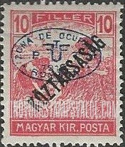 FindYourStampsValue: ISSUED UNDER ROMANIAN OCCUPATION - Harvesting Wheat: On Stamps of 1918-19, Overprinted “Koztarsasag”