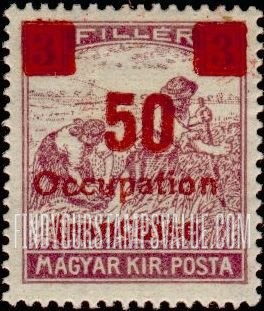 FindYourStampsValue: OCCUPATION STAMPS - Harvesting Wheat: With Additional Surcharge