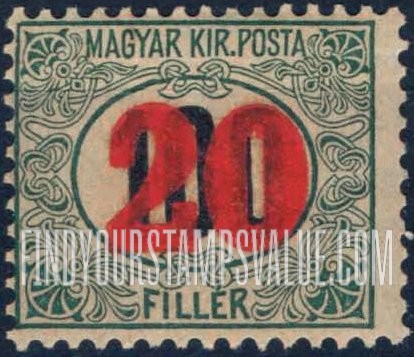 FindYourStampsValue: POSTAGE DUE STAMPS - Numeral Value: Surcharged in Red