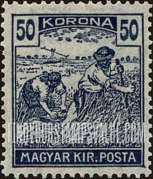 FindYourStampsValue: Harvesting Wheat: Types of 1916-18 Issue