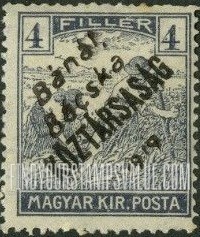 FindYourStampsValue: Issued under Serbian Occupation - Harvesting Wheat: Hungarian Stamps of 1913-19 Overprinted in Black