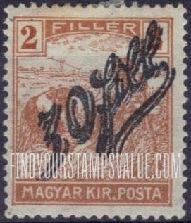 FindYourStampsValue: TEMESVAR ISSUES - Harvesting Wheat: Hungarian Stamps of 1916-18 Surcharged in Black