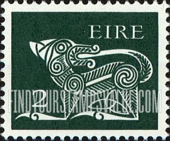 FindYourStampsValue: Dog from Ancient Brooch, County Kilkenny: Types of 1968-69