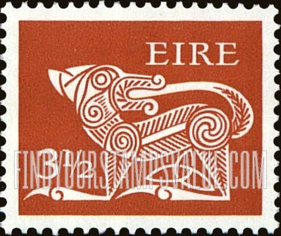 FindYourStampsValue: Dog from Ancient Brooch, County Kilkenny: Types of 1968-69