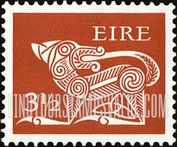 FindYourStampsValue: Dog from Ancient Brooch, County Kilkenny: Types of 1968-69