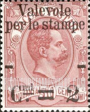 King Humbert I: Parcel Post Stamps of 1884-86 Surcharged in Black