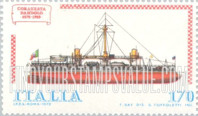 FindYourStampsValue: Ship Type of 1977: Cruiser Enrico Dandolo