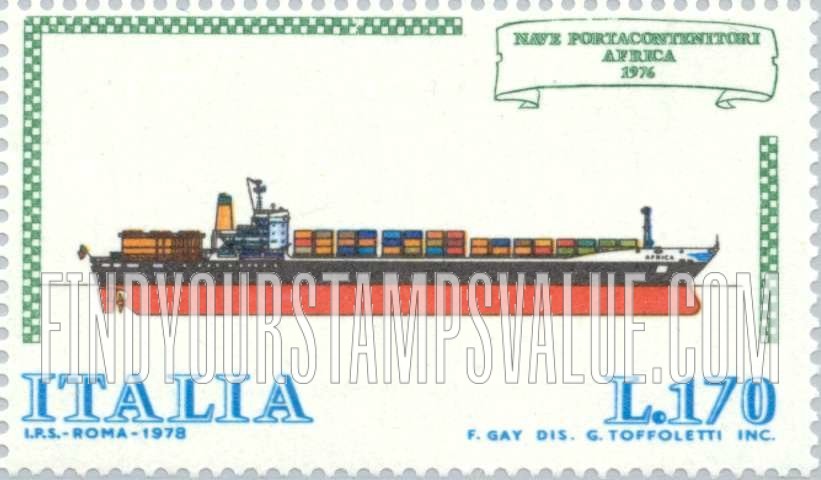 FindYourStampsValue: Ship Type of 1977: Container ship Africa