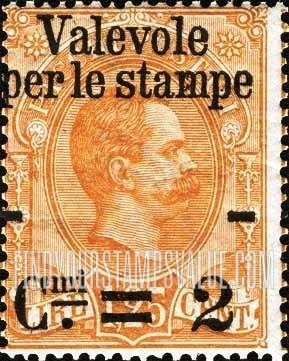 King Humbert I: Parcel Post Stamps of 1884-86 Surcharged in Black