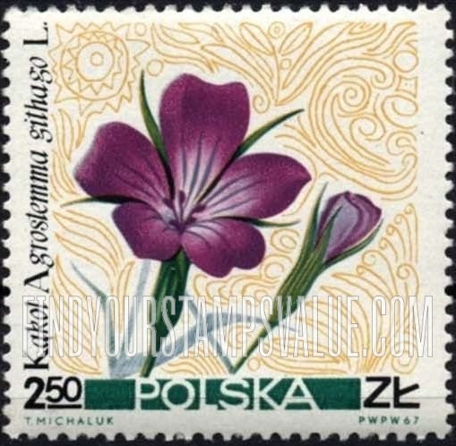 FindYourStampsValue: Flowers: Corn cockle