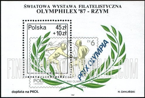 FindYourStampsValue: SEMI-POSTAL - OLYMPHILEX ’87, Rome