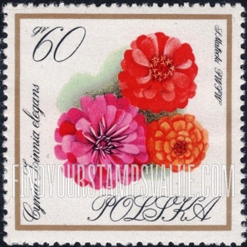 FindYourStampsValue: Flowers: Zinnias