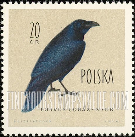 FindYourStampsValue: Birds: Raven